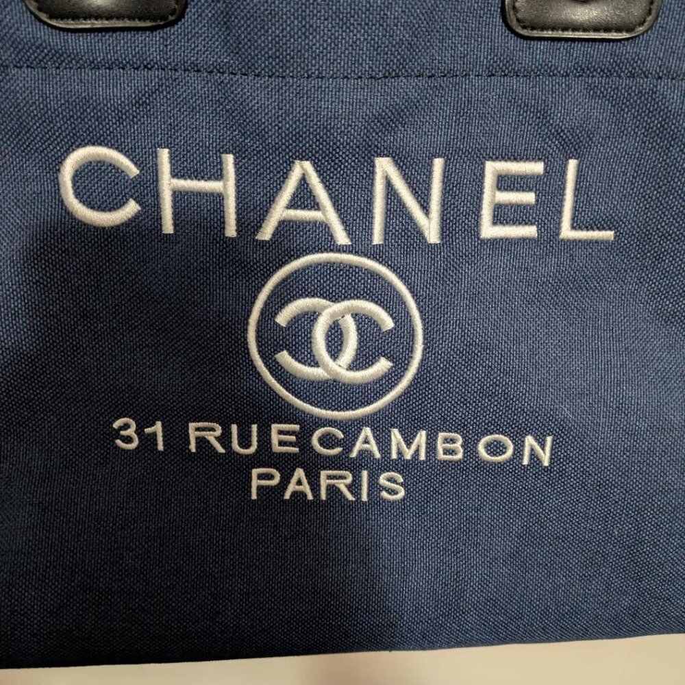 Authentic Chanel Deauville Tote - Picture 3 of 10